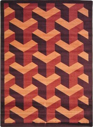 Joy Carpets Kaleidoscope Rooftop Burgundy